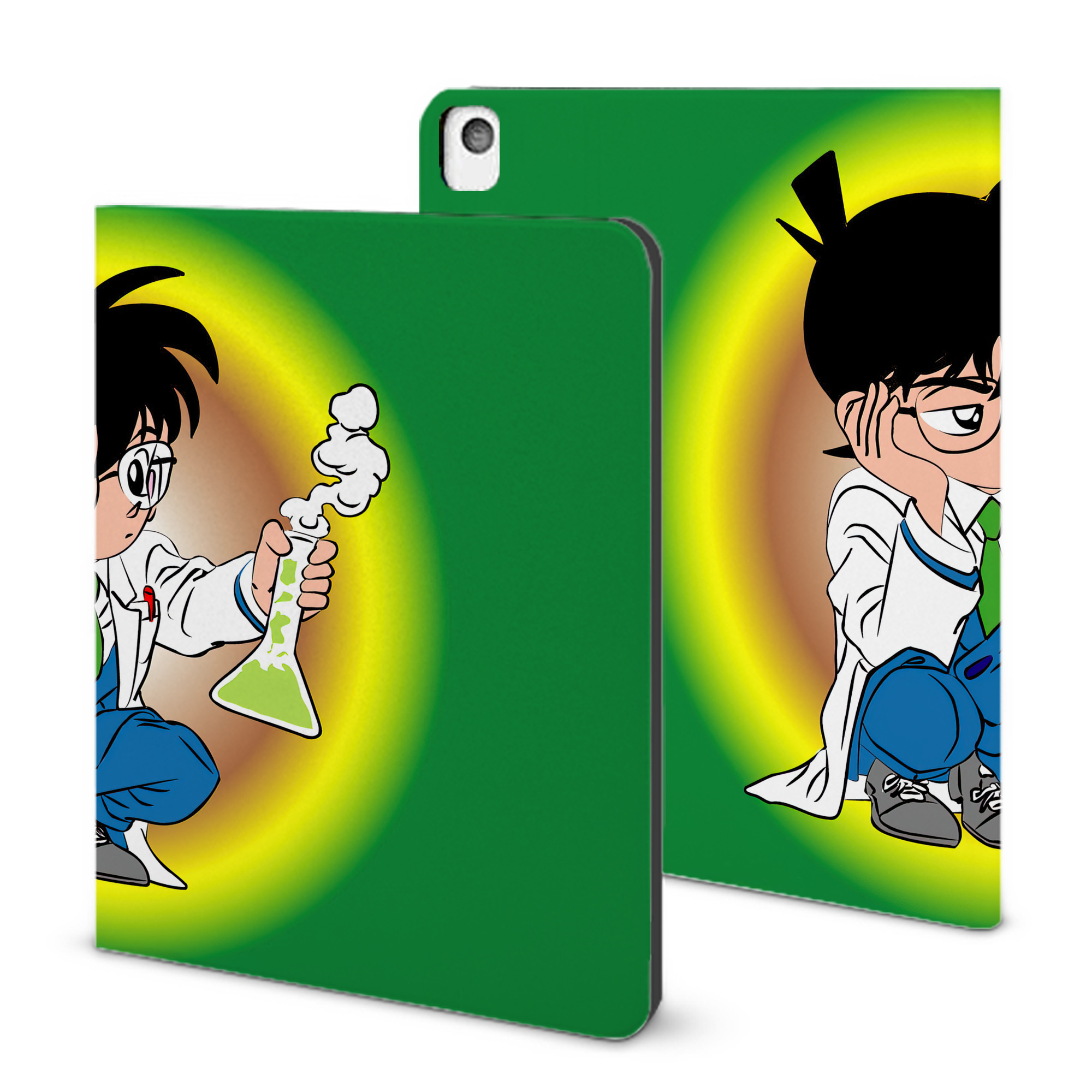 （画像用） 名探偵コナン Detective Conan IPadケース ペンホルダー付き ブックスタイルデザイン
